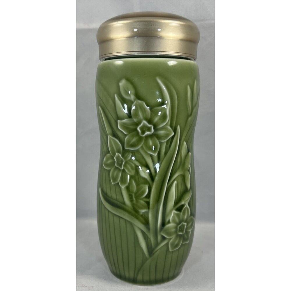 Oriental Asian Japanese Porcelain Tea Leaf Canister‎ Screw Top - EXC